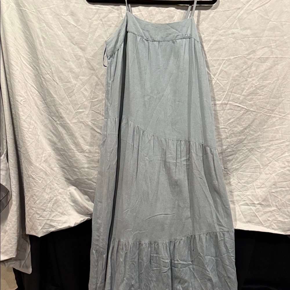 Chic Light Blue Maxi Skirt